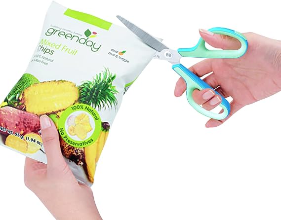 Plus Fit Cut Curve Scissors, Small, Blue