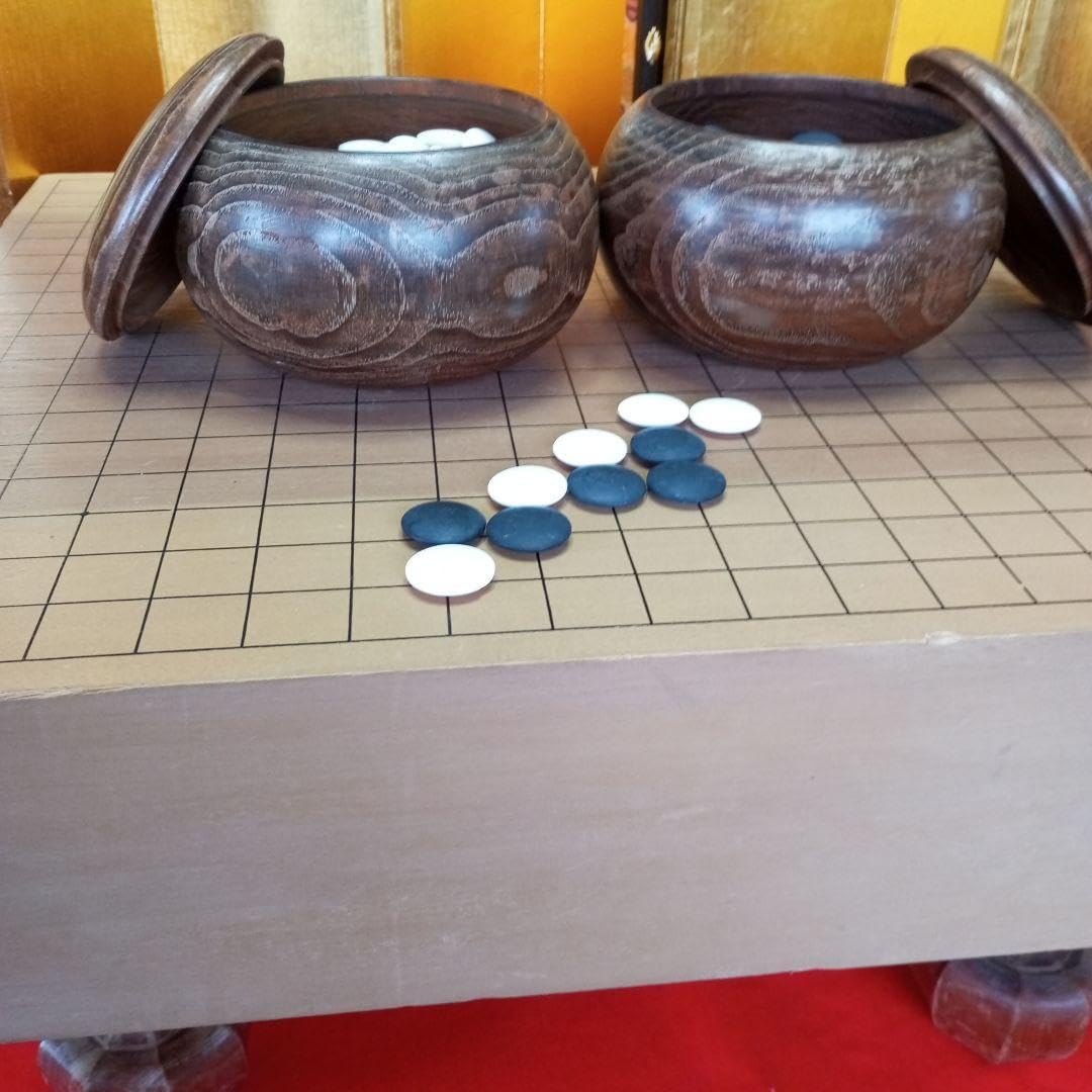 本格囲碁盤 本榧 碁盤囲碁 ヘソ美 高級レトロ 脚付囲碁盤碁石