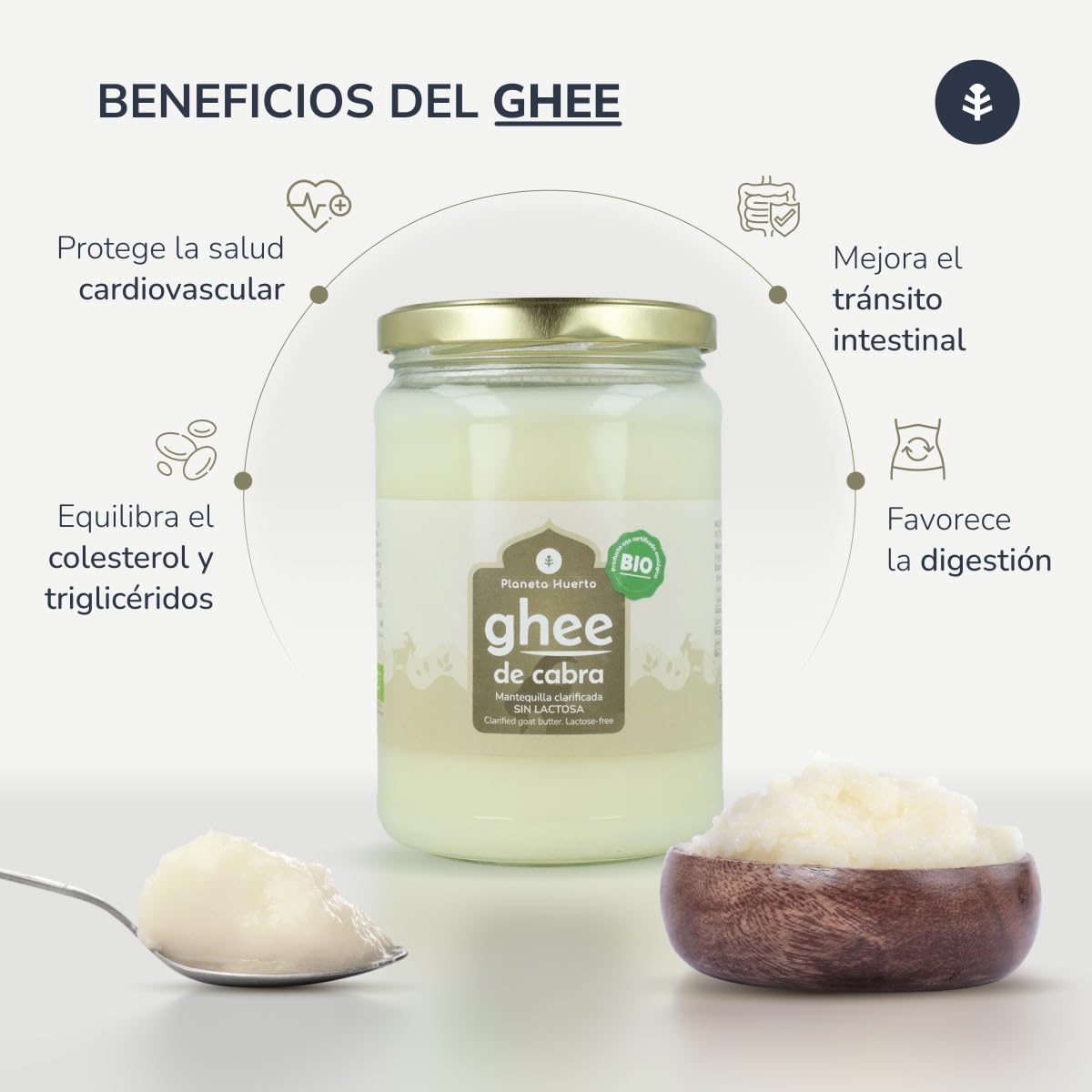 Planeta Huerto Ghee mantequilla clarificada de cabra ECO 500 g