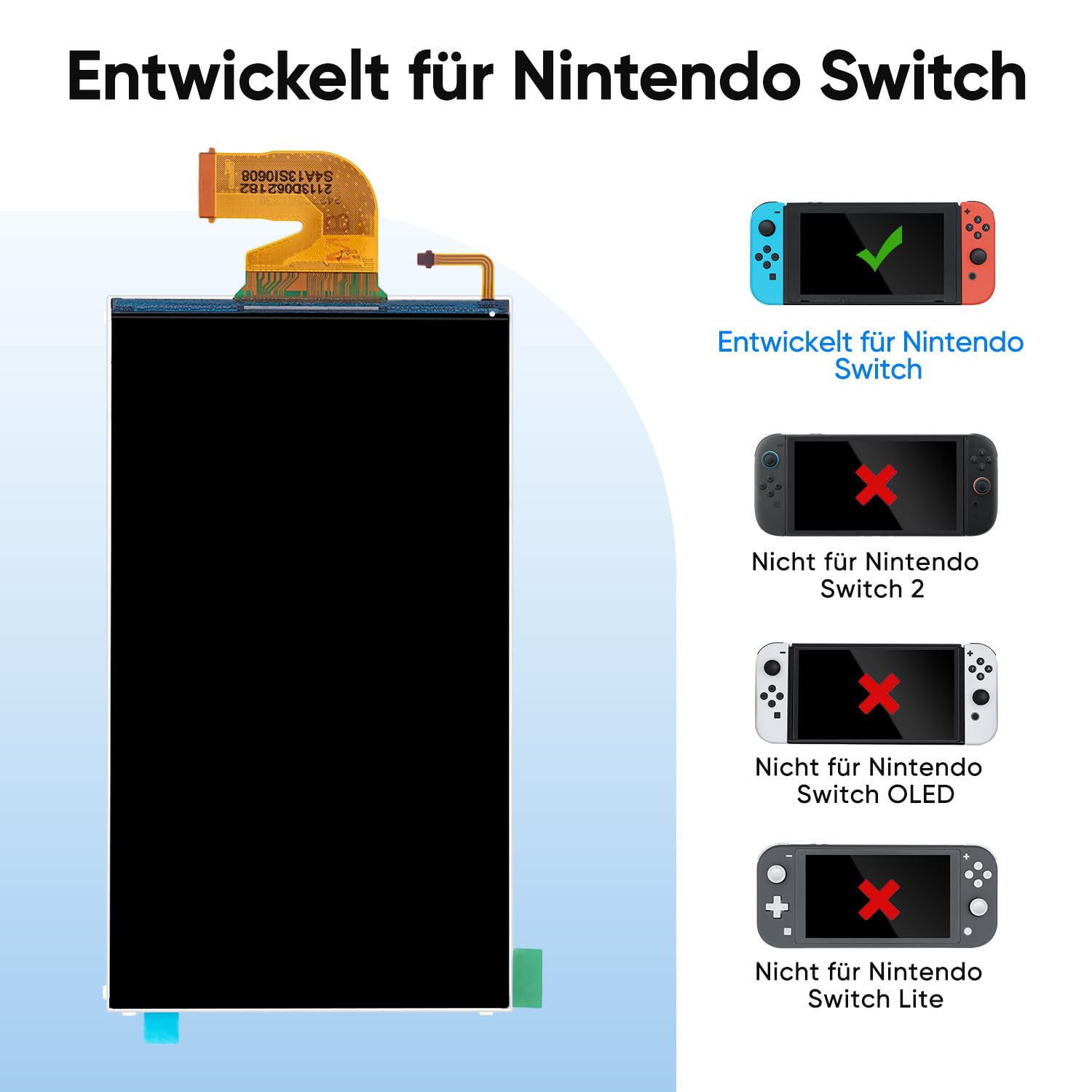 Wigearss LCD Display Ersatzbildschirm und Reparatur Werkzeuge Kit für Nintendo Switch