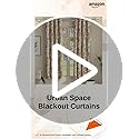 Image of Urban Space Blackout Curtains 5 Feet Set of 2 for Window, 80-85% Light Blocking Curtains for Living Room, Digital Printed Curtains with Eyelets, Tieback Included (Flora nova Grey, 5 Feet)
