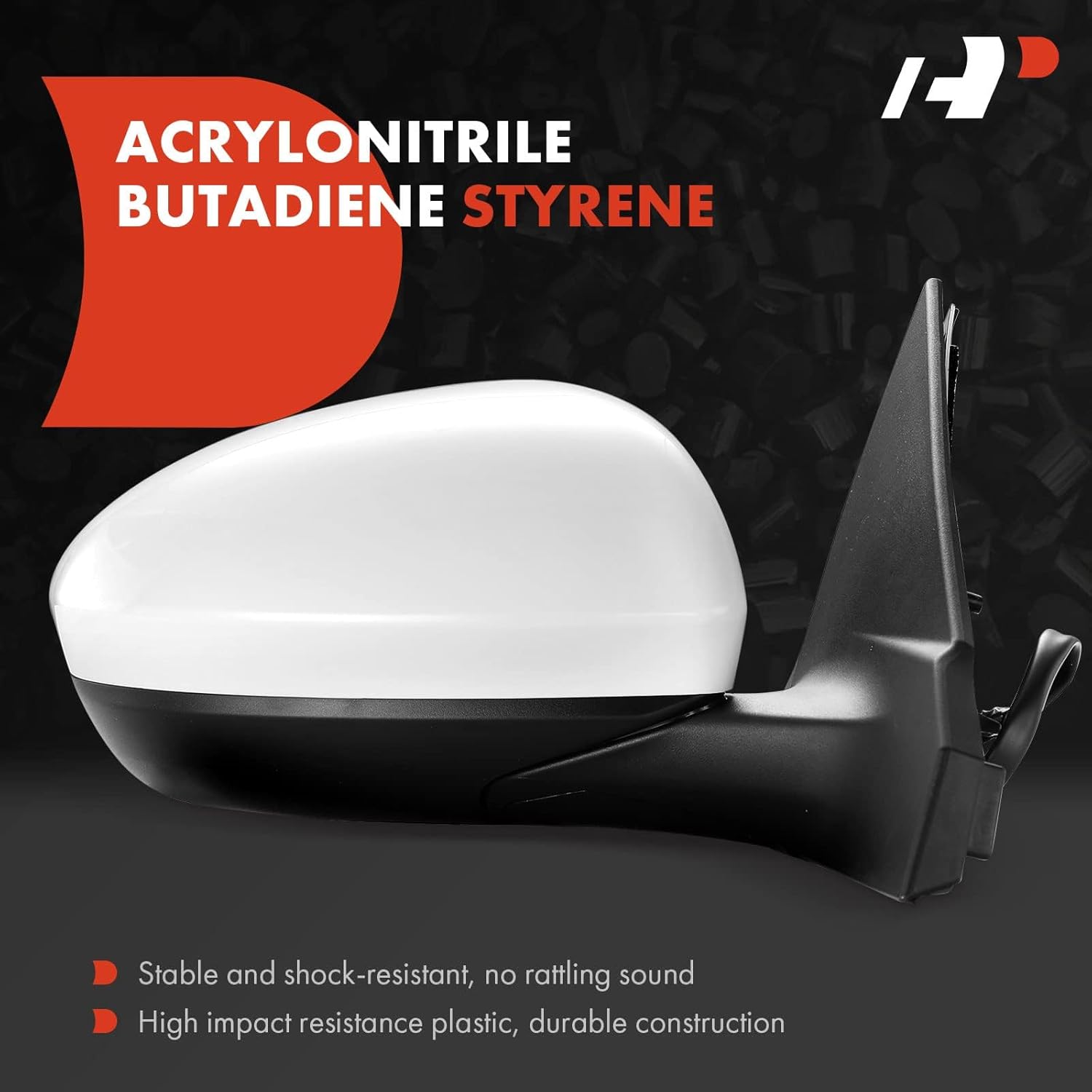 A-Premium Passenger Side Power Door Mirror - Compatible with Nissan Sentra S 2020 2021 2022 - Non-Heated Manual Folding White Outside Rear View Mirror