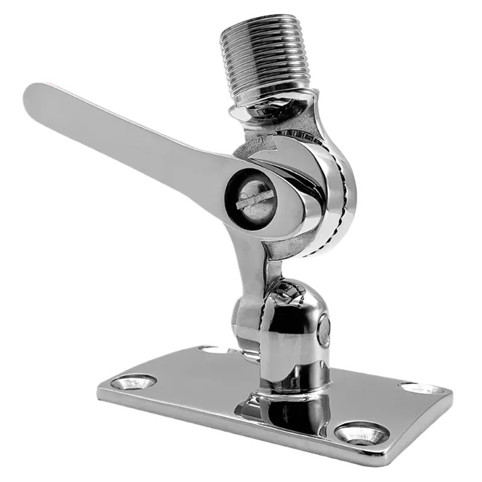 Support d'antenne marine réglable double axe en inox 316 pour fixation yacht