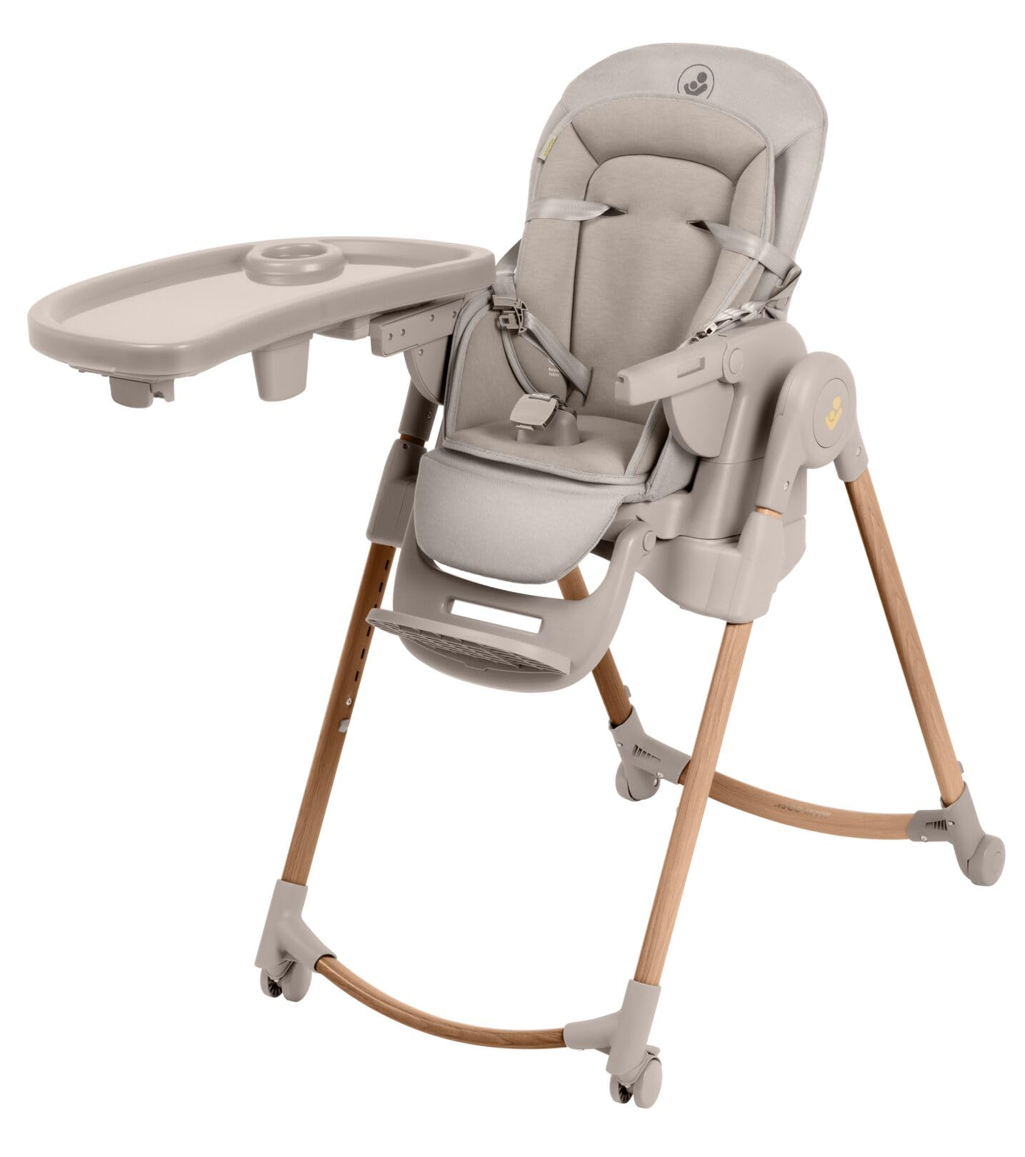 Maxi-Cosi Minla Plus Kinderhochstuhl Mitwachsend, 0–14 Jahre, 0–60 kg, kompakt faltbar, Elegance Beige