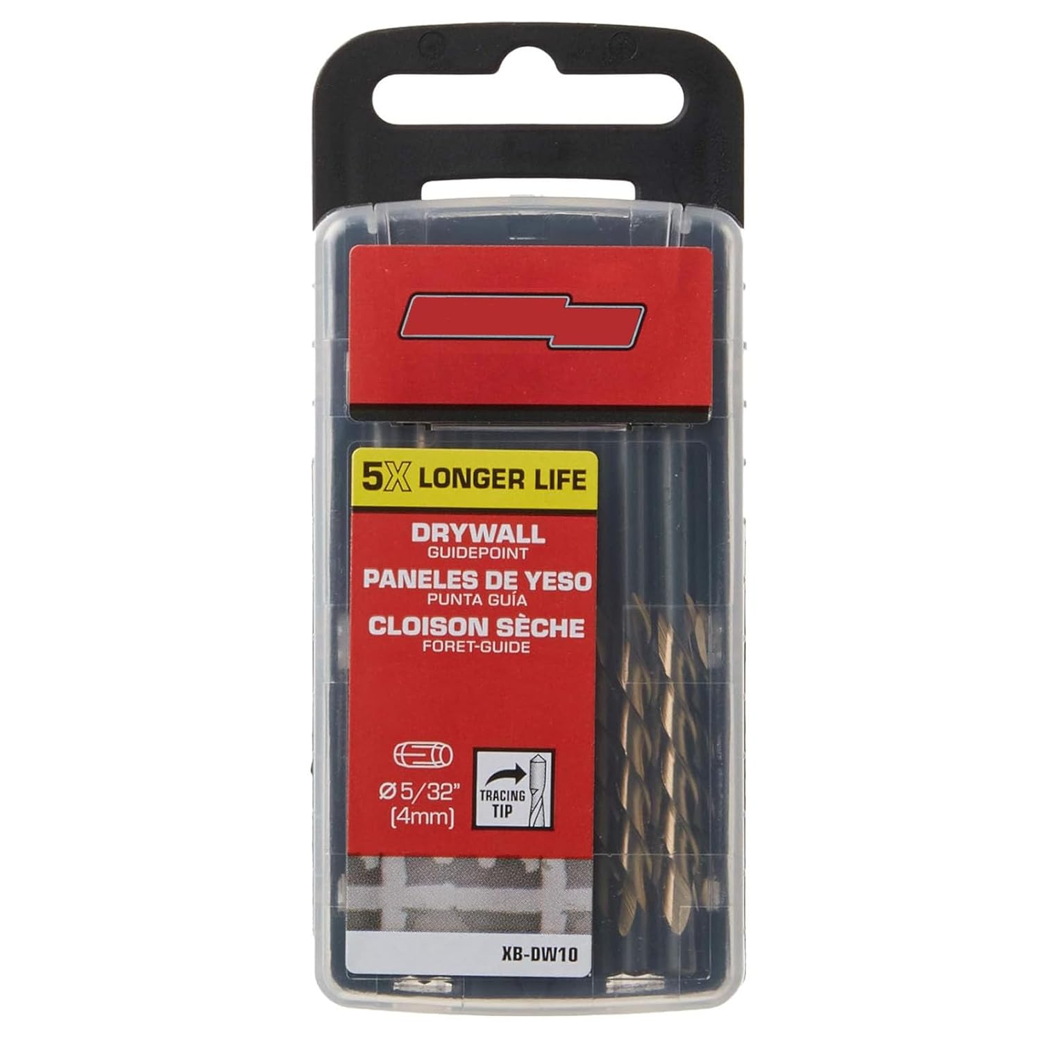 XB-DW10 Cutting Drywall Tools,5/32 Inch Drywall Guidepoint Cutting Bits for RotoZip Spiral Saw (10 Pack), Drywall Router Bits for Roto Tool