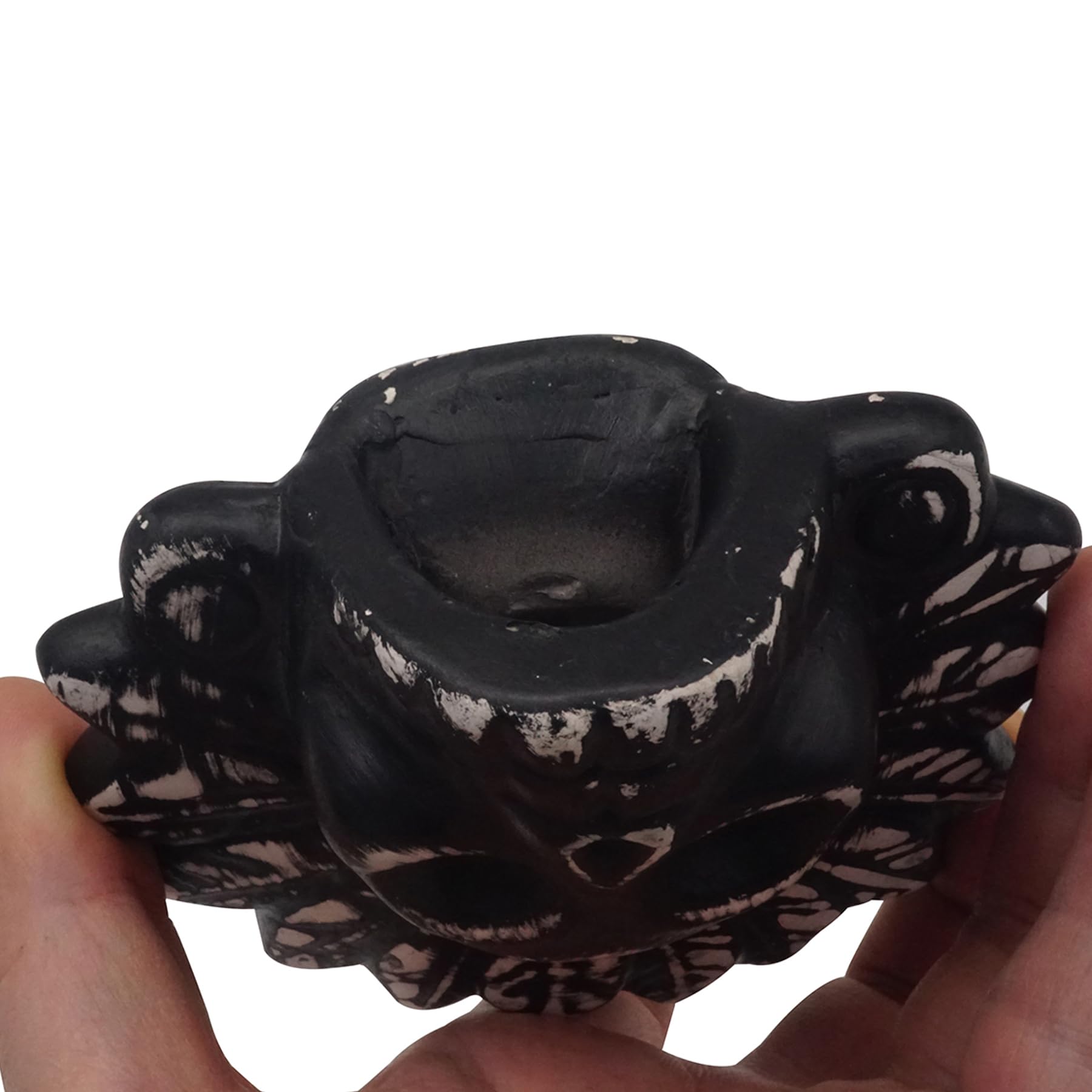Aztec Death Whistle, 126dB+ Menschliche Schreie, Halloween-Thema Party Schädel Pfeife Mensch laut Schreiend Azteken Krieg Pfeife (Schwarz und Weiß)
