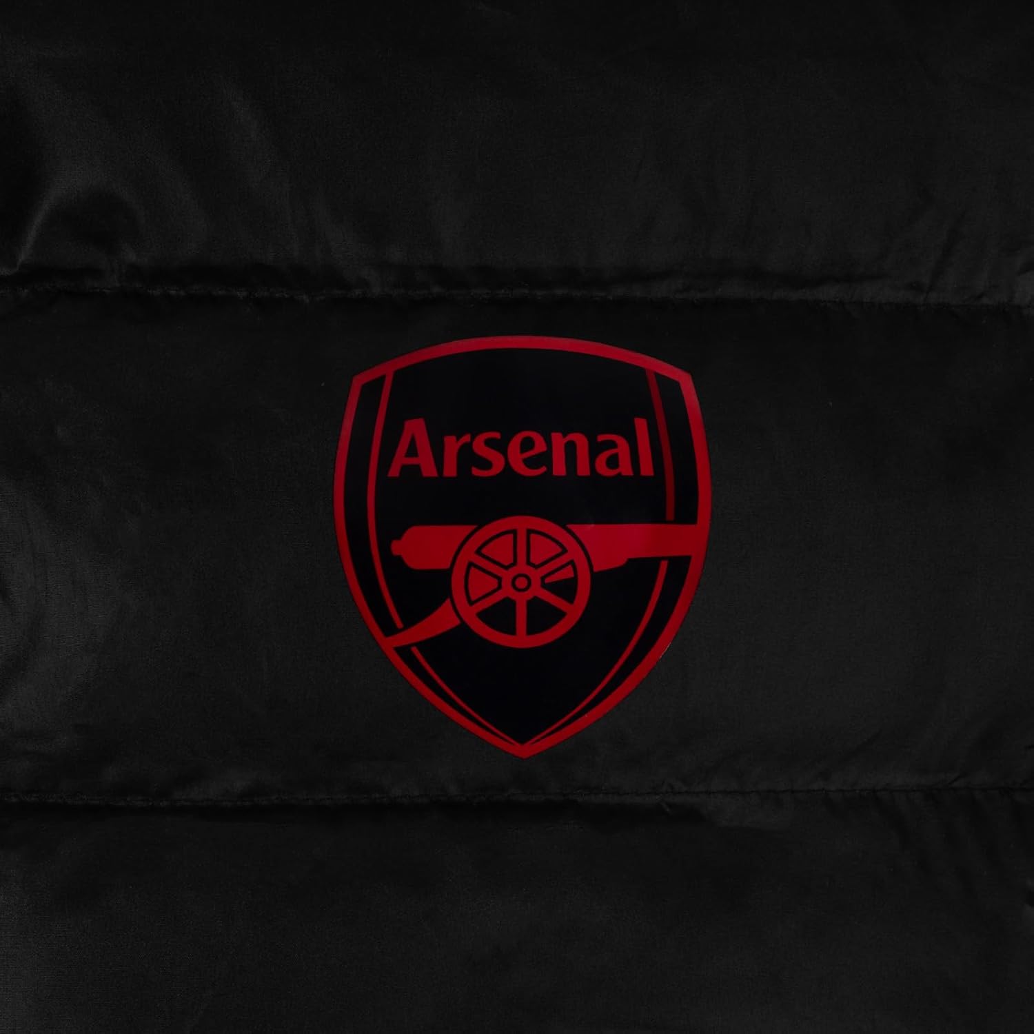 Arsenal FC Official Soccer Gift Mens Quilted Hooded Winter Jacket Black Large