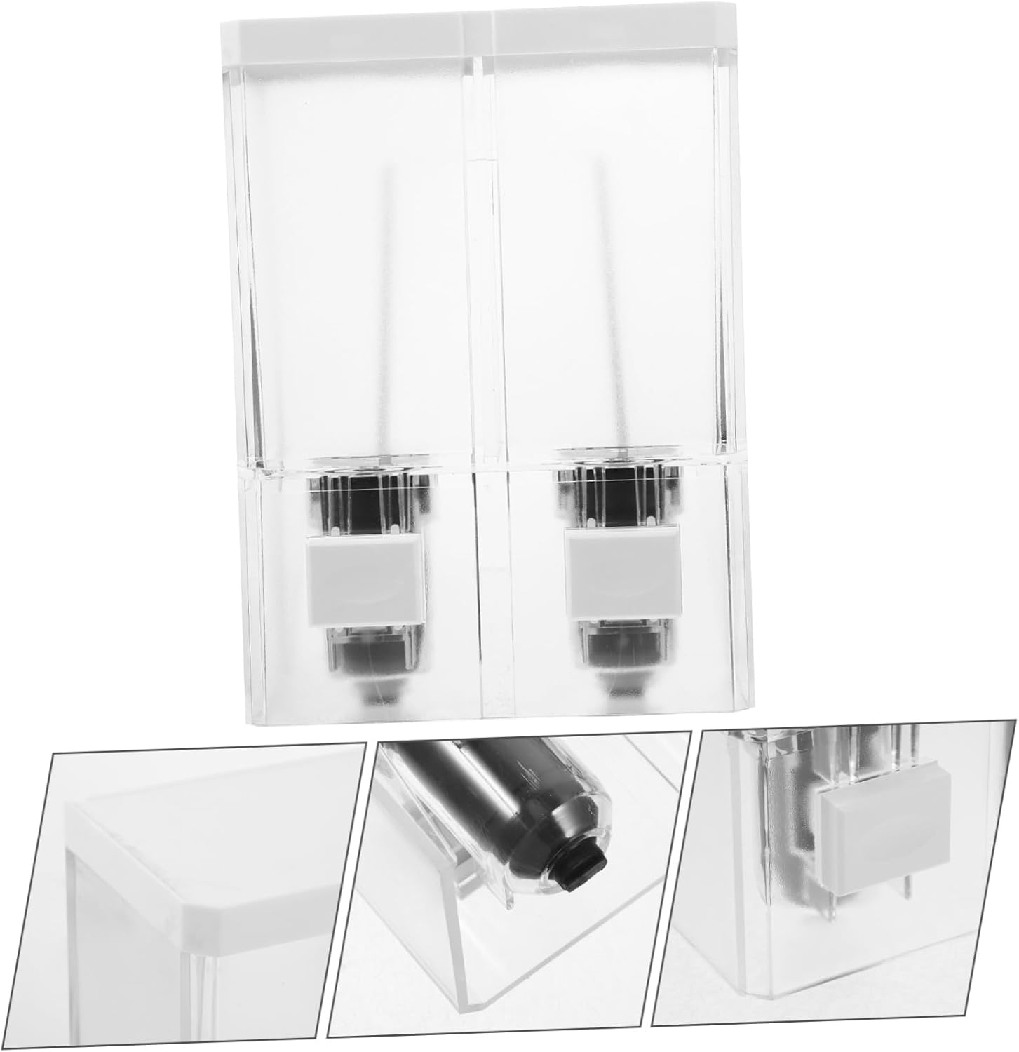 Amosfun 5pcs Bathroom Soap Dispenser Shower Shampoo Dispenser Wall-Mounted No Drill Shampoo Pump Soap Dispender