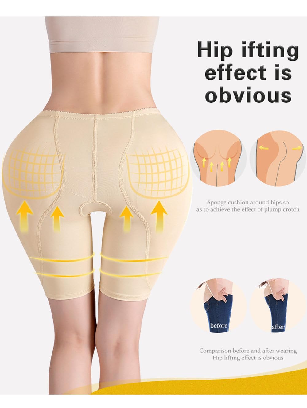 Bragas Levantadoras De Glúteos - Ropa Interior para Mujer, Moldeadora De Glúteos Y Caderas, Moldeadora De Glúteos, Bragas Realzadoras, Moldeadora De Muslos