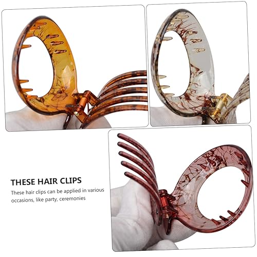 Miniatura 4 de KALLORY 3 pinzas para el pelo de boda para niñas, pasadores de pelo para mujer, pinzas para el cabello curvadas huecas, pinzas para el cabello