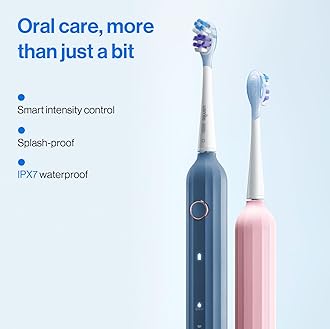 usmile Electric Toothbrush, Rechargeable Sonic Toothbrush for Adults with Smart Timer, Whitening Toothbrush with Travel Case, One Charge for 6 Months, Y1S Pink