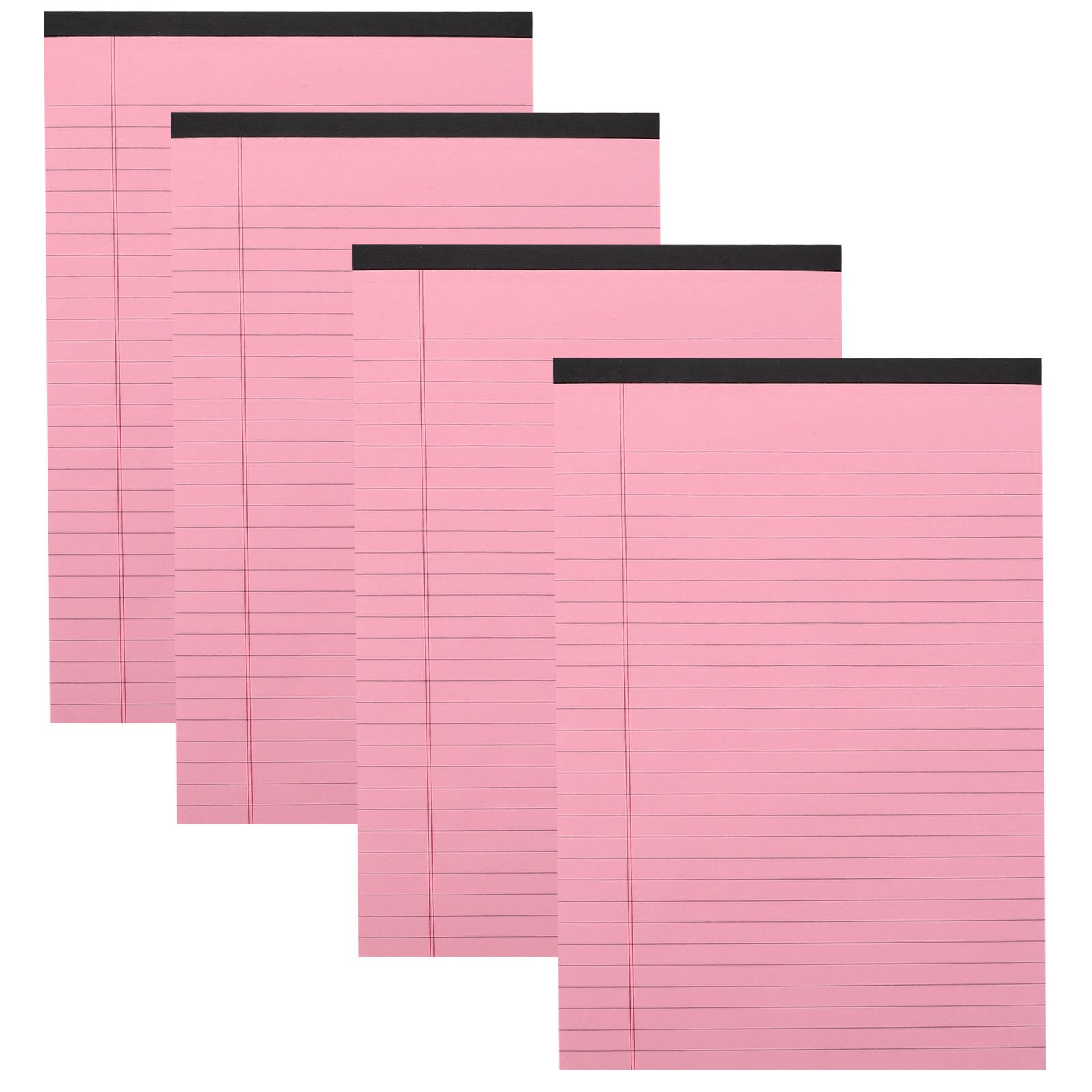 ABOOFAN Blocchi Note Rosa A4 Strappabili 4 Pezzi Righe e Colonne Orizzontali, Quaderno per Appunti di Lavoro e Studio, Carta Resistente Antisbavatura per Ufficio e Scuola