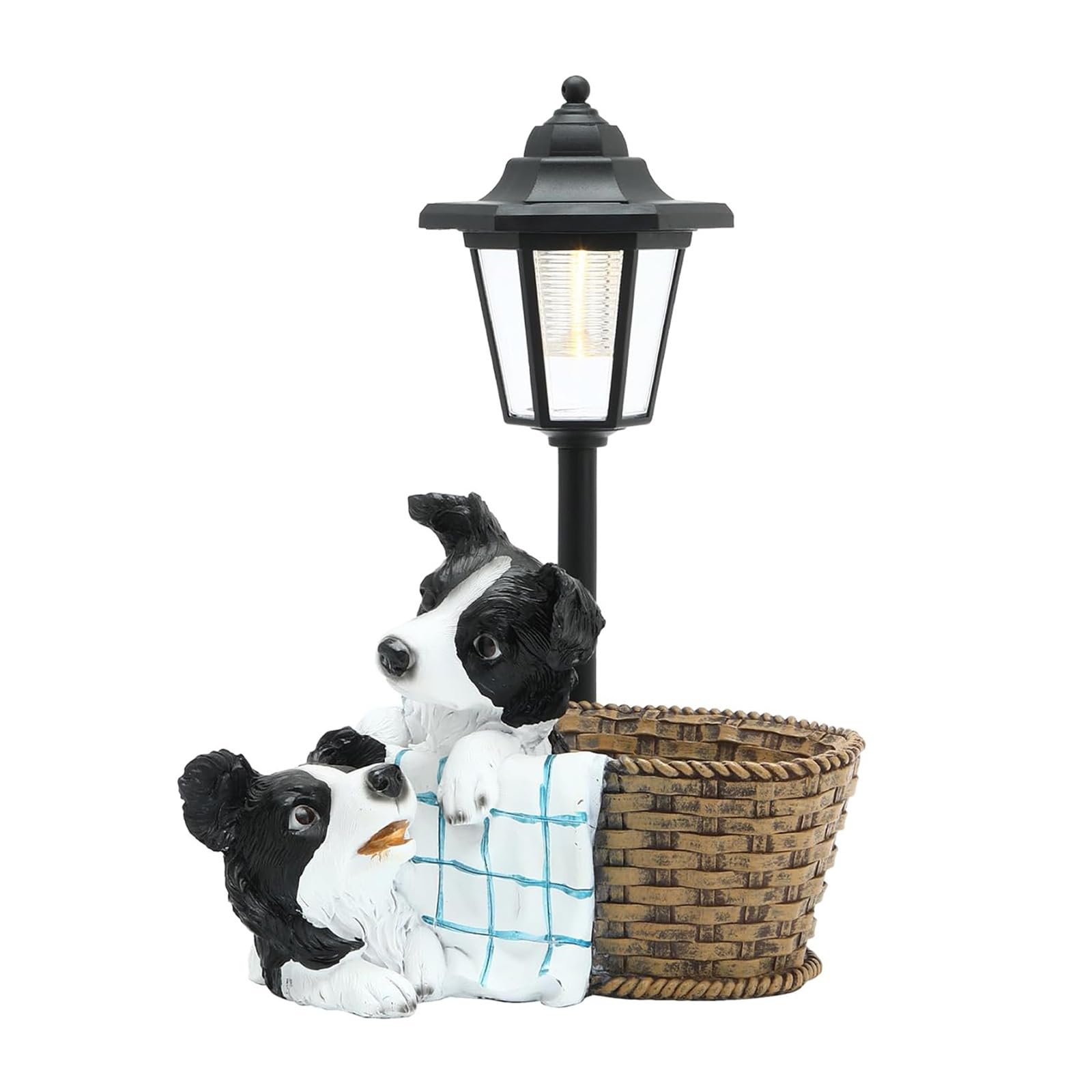 Luce solare decorativa per esterni illuminazione da giardino in resina texture illuminazione notturna perfetta per cortile vialetto bambini presente luci solari da giardino