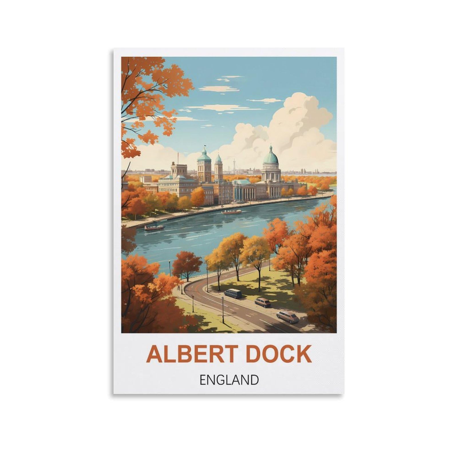 Vintage Metal Tin Sign Funny,Albert Dock England,Wall Decor Kitchen Garage Dining Room Home Decor Hotel Decor Gift 15x30cm