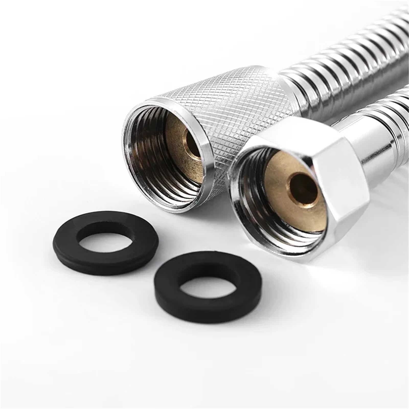 Manguera de ducha de repuesto, Manguera de Ducha 304 Acero Inoxidable Plata Negro 2.0-3Metros(Black,2.5M)