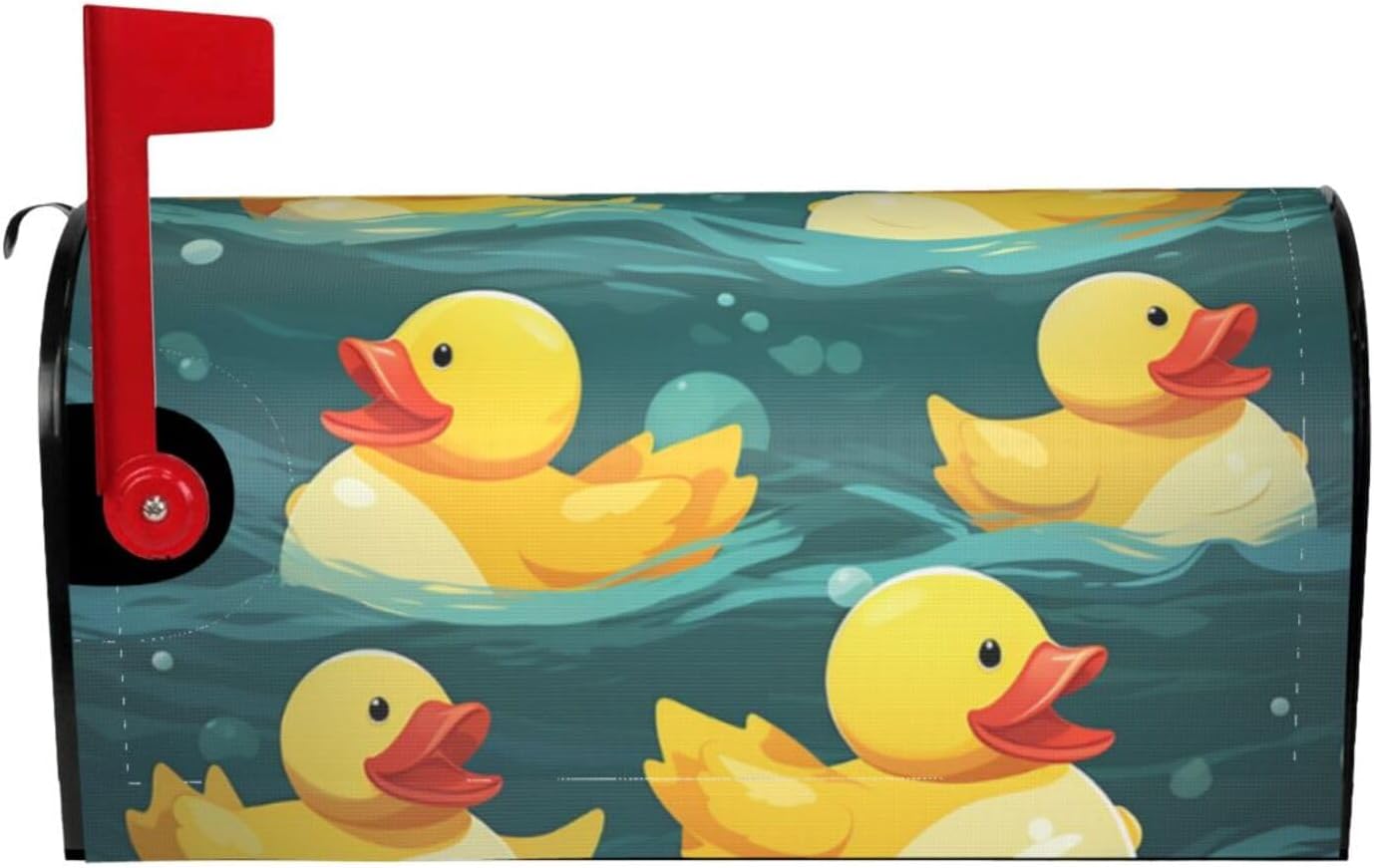Rubber Ducks Mailbox Covers Magnetic Standard Size 21x18 in Mailbox Wraps Spring Summer Letterbox Cover Welcome Mail Box Covers for Home Garden Yard Decor