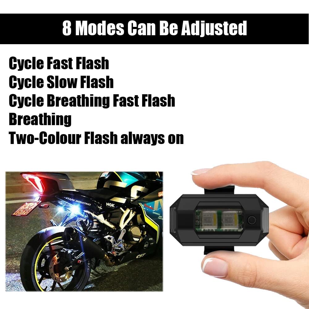SHOP360.IN ; it revolves around you Careflection 3 Colors LED Aircraft Strobe Exterior Lights Kit For Auto Motorbike Drone Bicycle USB Rechargeable Battery(White, Green, Red) 1