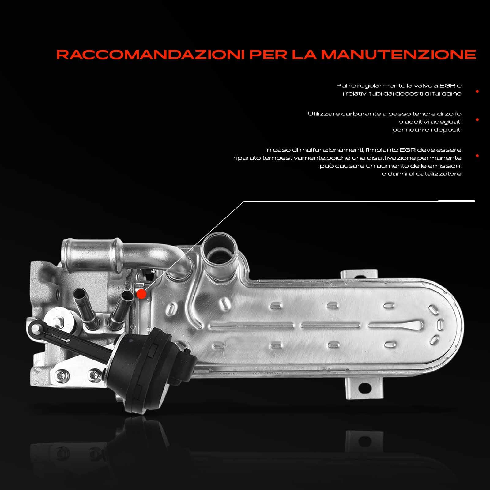 Frankberg ricircolo dei gas di scarico del radiatore della valvola EGR | Compatibile con: Altaea XL 5P5 5P8, T.o.u.r.a.n 1T1 1T2, A3 8P1, P.a.s.s.a.t 3C2, O.c.t.a.v.i.a II 1Z3