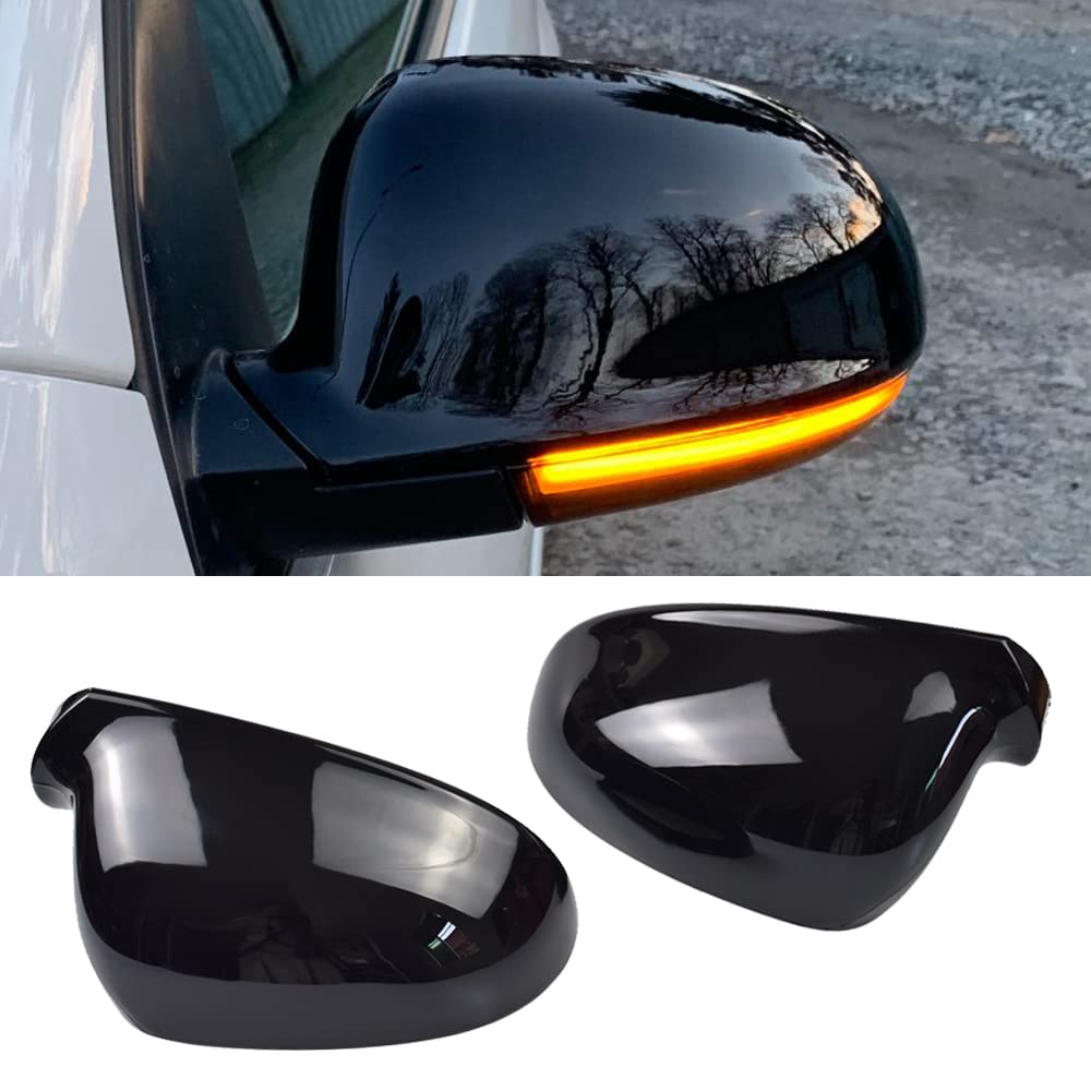 Coperchio specchietto retrovisore per Vw Golf MK5 GTI Jetta 5 | Auto Sostituzione Nero Lucido Sinistro e Destro per Passat B6 B5.5 Sharan Golf Plus Variant EOS 2005-2007