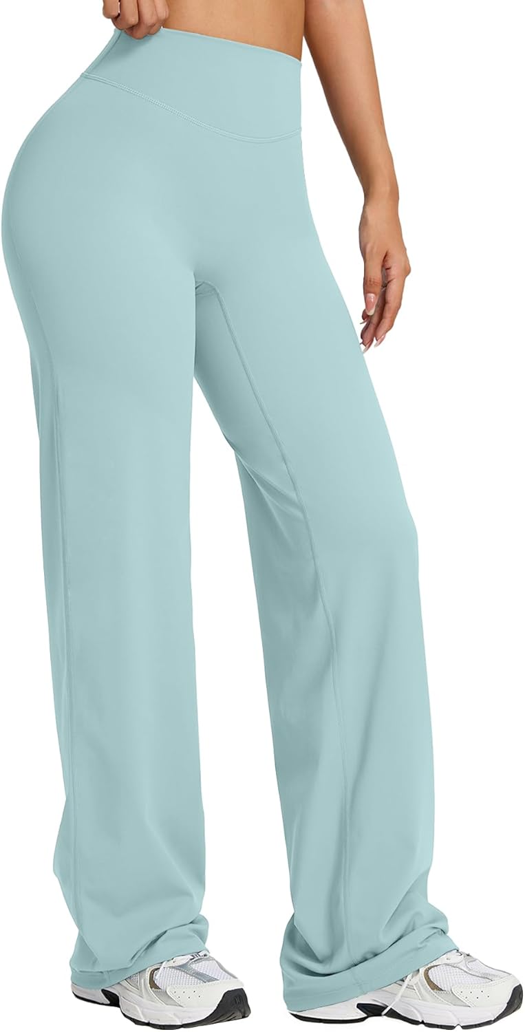 Comper Wide Leg Yoga Pants for Women Athletic Straight Leg Pants High Waist Sweatpants Workout Casual Loose Trousers - Image 2