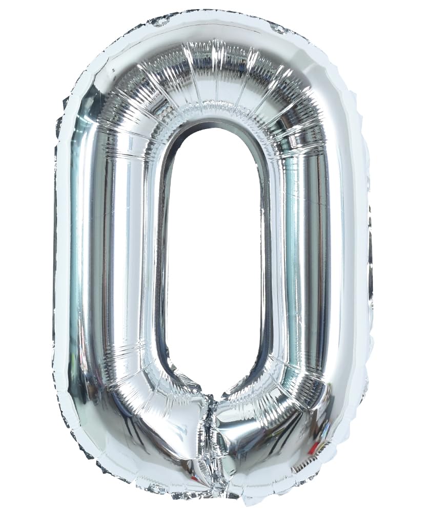 TONIFUL 40 Inch Large Silver Letter O Balloons Helium Balloons,Foil Mylar Big Letter Balloons for Birthday Party Anniversary Supplies Decorations