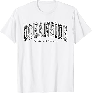 Oceanside California Vintage Retro US City State Travel T-Shirt