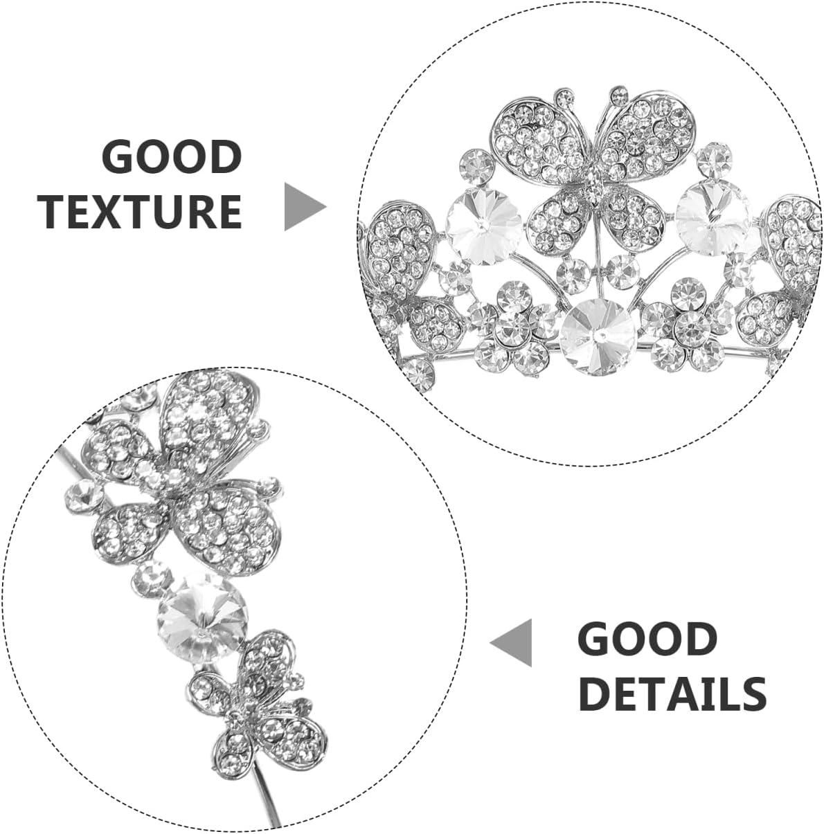 Wedding Tiara Crown for Women Bridal Hair Accessories Lightweight Crystal Diadem for Engagement Party Headbands