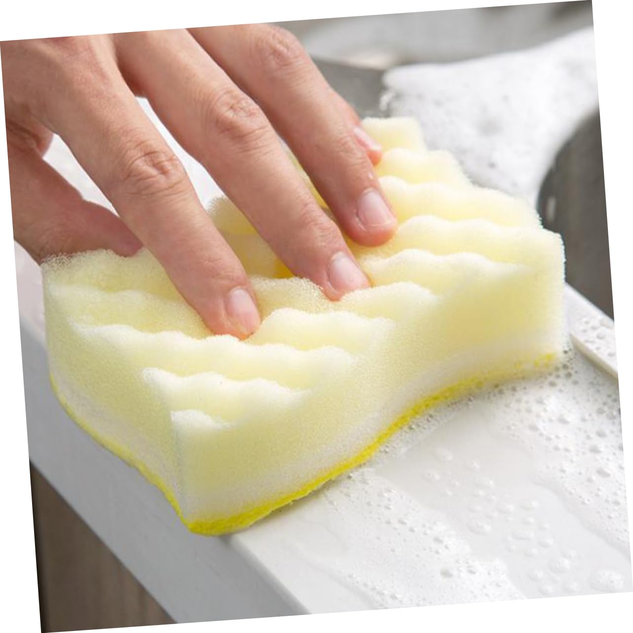 Beavorty 2 Set di Spugne da Cucina Facili da Pulire Spugne Abrasive Panni in Spugna per La Pulizia Pezzi * 2