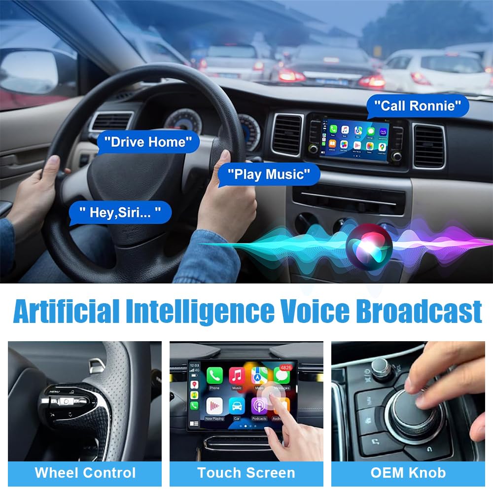 Adaptateur CarPlay & Android Auto Sans Fil 2-en-1 - Plug & Play USB/Type-C, Compatible Voitures à Partir De 2016 | Connexion Bluetooth 5.0