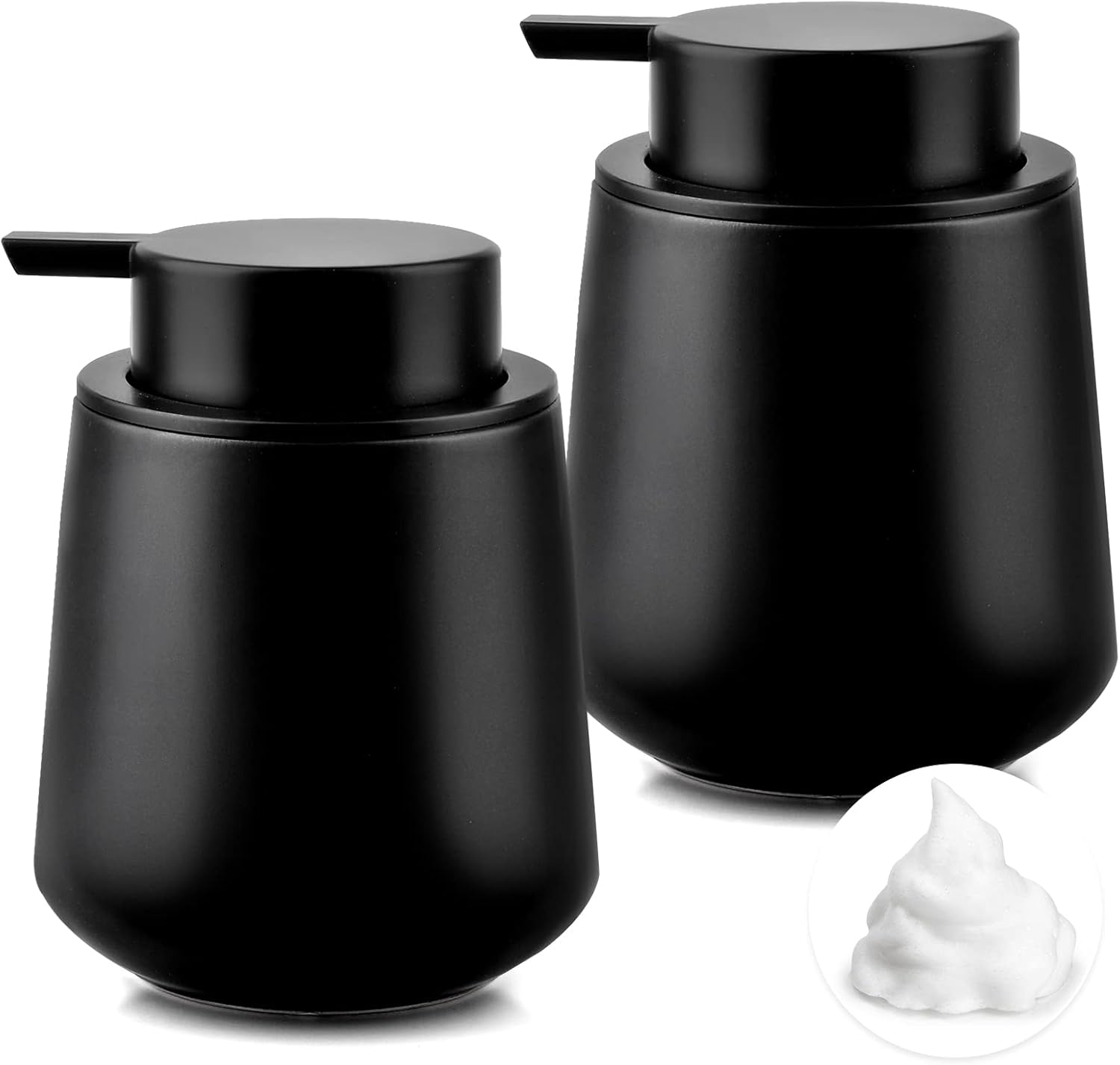 Mierting Foaming Soap Dispenser, 2 Pack Black Foam Hand and