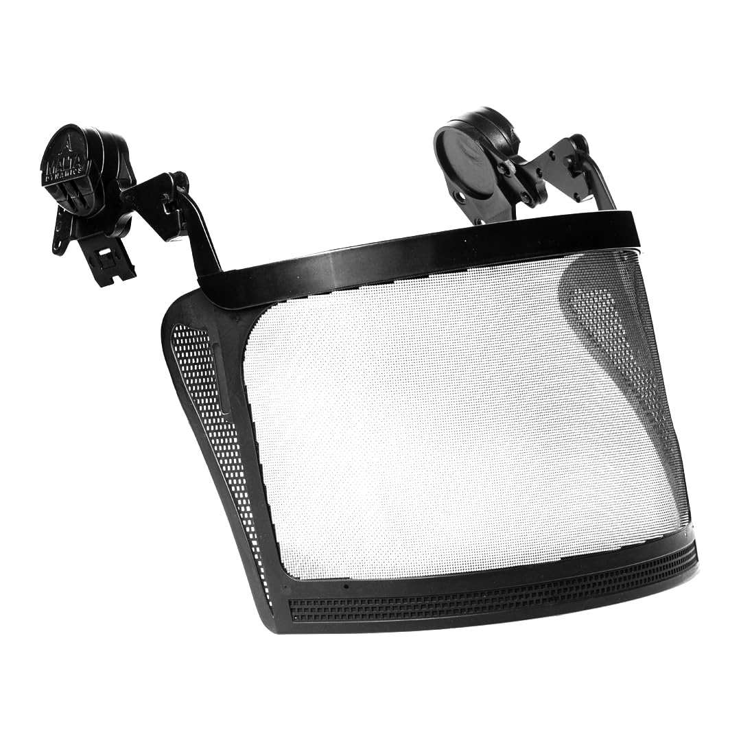 Malta Dynamics Mesh Face Shield With Mounting Clips | Easy Install | Earmuff and Helmet Compatible