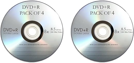 Premium Brand DVD+R DL 8.5GB 8X Surface Pack of (4)