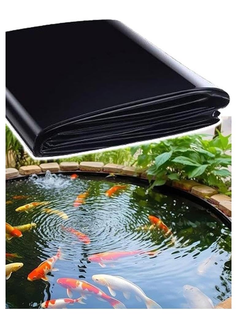 Revestimiento for Estanque de Peces koi de HDPE de 12 milésimas de Pulgada de Largo, Resistente a Perforaciones, for Jardines acuáticos, cascadas, Fuentes(5x14.5m)