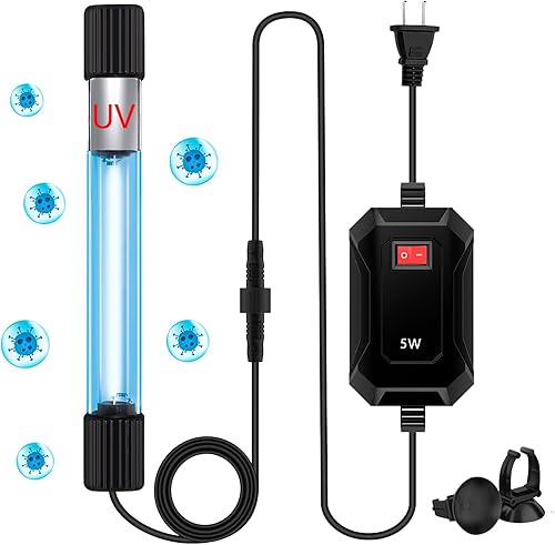 Vista 25 de TAISHAN Luz limpia para acuario, 13 W, 11 W, 9 W, 7 W, 5 W y 3 W, luz de eliminación de algas con temporizador, luz limpia de agua para acuario