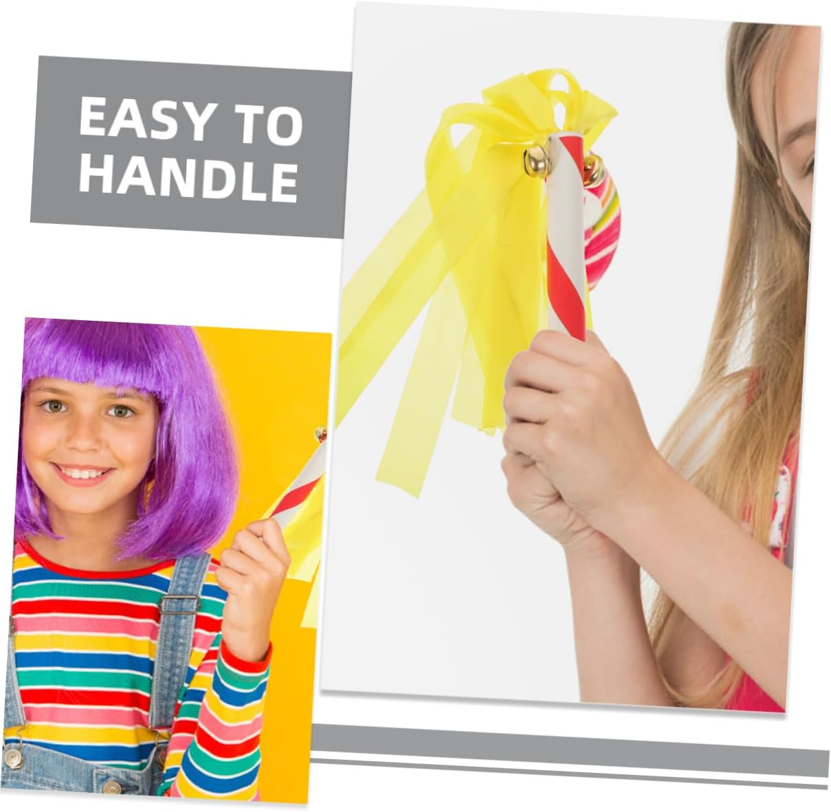 VICASKY 3sets Thunder Sticks Cheerleading Pompoms Bright Boom Sticks for Kindergarten Parties Easy to Clean and Maintain for Cheer Teams and Events 8pcs*3