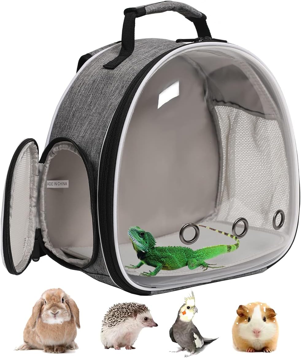 Guinea Pig Backpack Carrier, Clear Bubble Small Animal Carrier Backpack