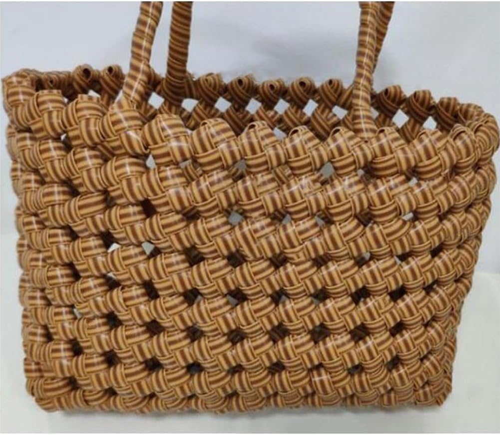 1.1lb Synthetic Rattan Weaving Material, Polyethylene Plastic Flat Rattan Faux Wicker Repair Supplies for Patio Chair Table Basket, 9mm Wide, 0.9-1mm Thick