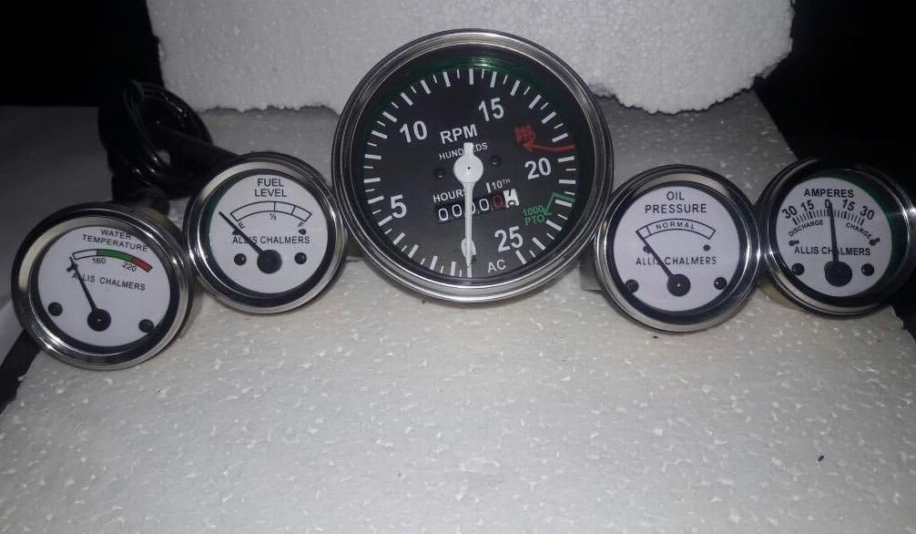 Generic Allis Chalmers Tractor 170,175,180,185,90,200,210, 220 Tacho+Temp +Fuel Gauge +Ammeter,Oil Pressure Set Ket.