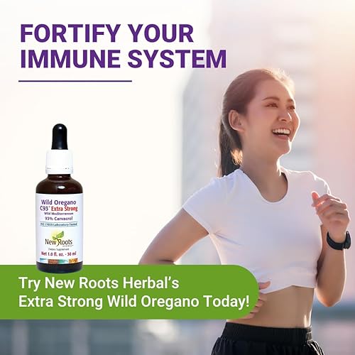 Miniatura 8 de NEW ROOTS HERBAL Gotas de aceite de orégano silvestre  Extra fuerte con 93% de carvacrol (1 onza líquida)  547 porciones, aceite de concentración