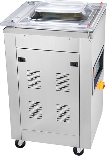 Miniatura 9 de VEVOR Sellador al vacío de cámara, potente máquina de sellado al vacío de 100 kPa, pantalla LED, máquina empacadora compacta de carne de un solo