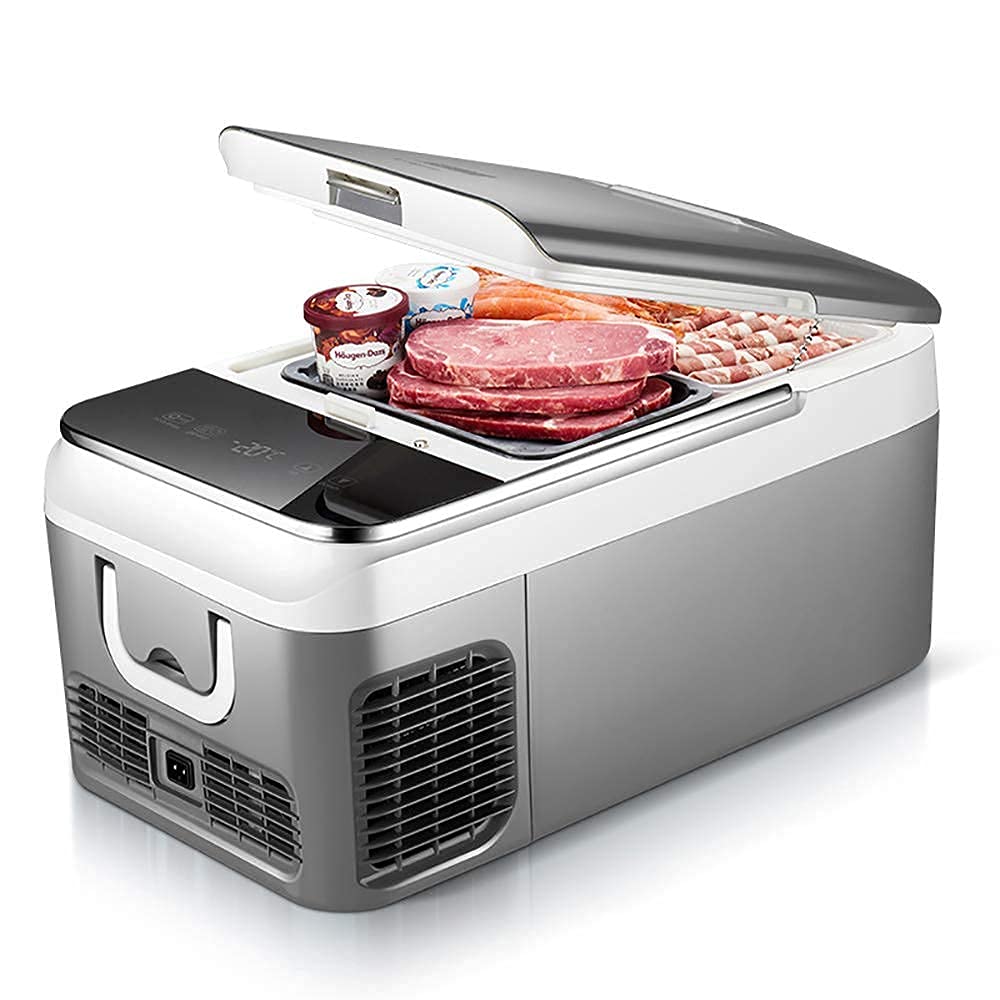 Nevera para Coche Nevera portátil con congelador de 12 V, refrigerador para coche, nevera para coche con compresor, pantalla táctil para vehículo, camión, RV, camping, viajes, conducción al aire libr