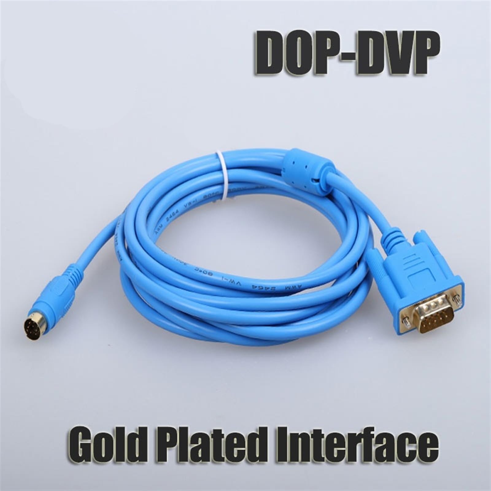 JDOUNFMO DOP-DVP for DOP-B Series HMI to DVP Series PLC 9-pin Male & Round 8-pin Cable