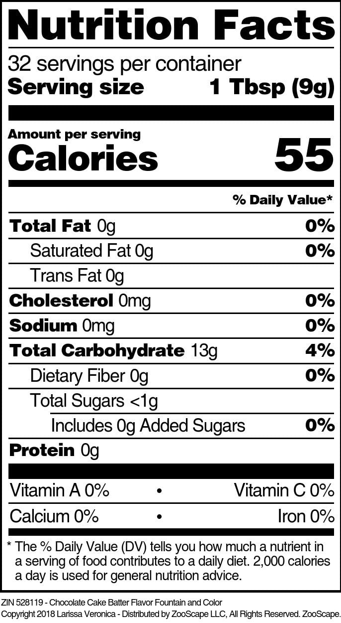 Chocolate Cake Batter Flavor Fountain and Color (16 oz, ZIN: 528119) - 3 Pack
