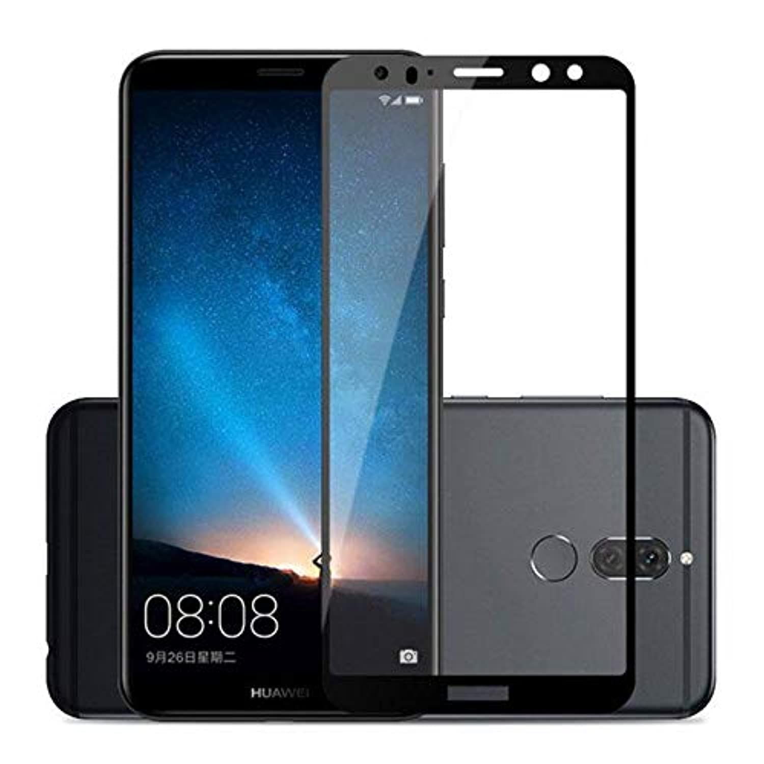 5D Glass Screen Protector for Huawei Mate 10 lite-Black