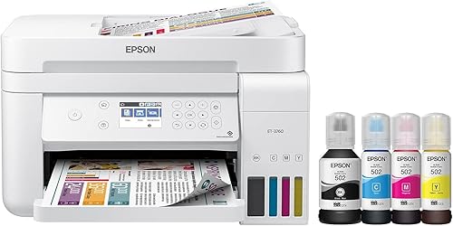Epson EcoTank ET-3760 Impresora Supertank inalámbrica a color todo en uno sin cartuchos con escáner, copiadora y Ethernet, regular