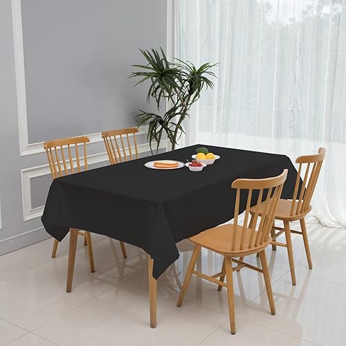 Miniatura 5 de Paquete de 6 manteles de plástico desechables de alta calidad de 54 x 108 pulgadas, manteles desechables para mesas de 6 a 8 pies, fiestas