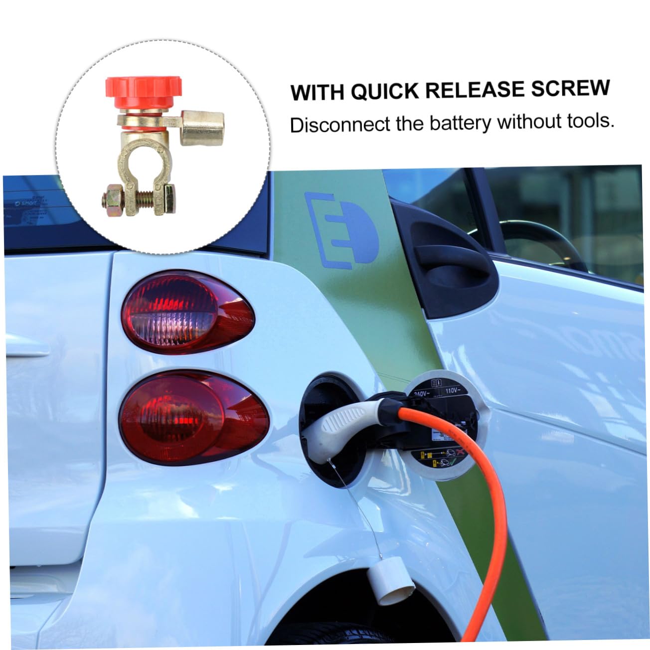 Battery Disconnect Isolator Cut Off Switch Red Device for Cars and Trucks Quick Release Prevents Leakage Currents