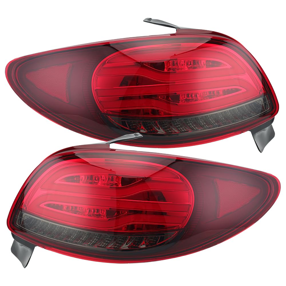 Lampada posteriore fanale posteriore 1 paio di luci posteriori a rosse per Peugeot 206 206CC 2004-2008 con indicatori direzione a dinamici per segnale arresto del freno retromarcia fendinebbia