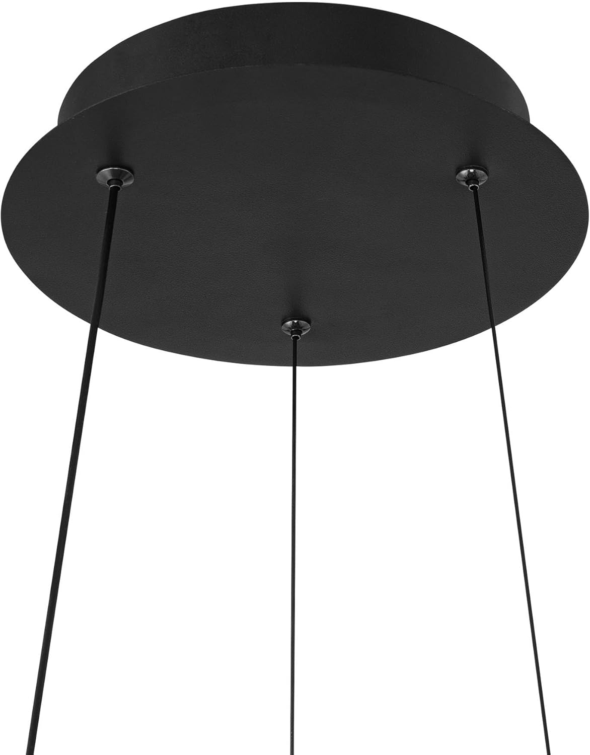 Possini Euro Design McKenna Sanded Black Pendant Lighting 26 1/2" Wide Modern Ribbon Rings Dimmable LED Fixture for Dining Room House Foyer Kitchen Island Entryway Bedroom Living High Ceilings