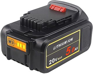 TENMOER DCB200 20V 5.0Ah Lithium Ion Battery Compatible with Dewalt 20V Max Cordless Tools